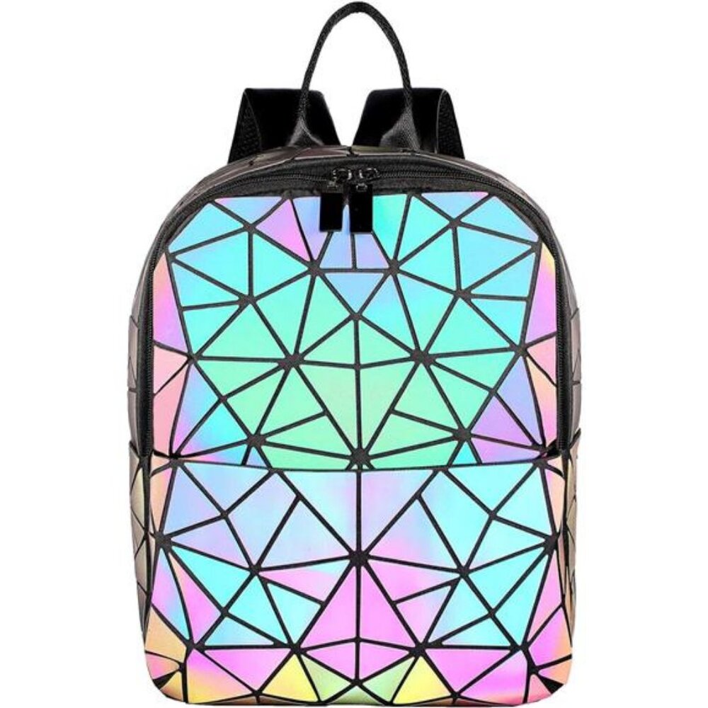 Geometric Luminous Purses and Handbags Holographic Reflective Crossbody Bag